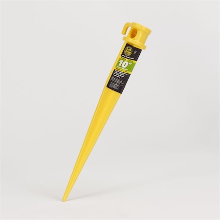 Ground Tech TS-10-12 10 in. Tuff PVC Anchor Spike, Yellow, 12PK TS-10/12